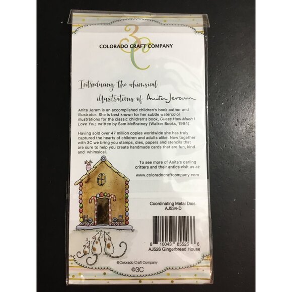 Colorado Craft Company Gingerbread House Clear Stamp Set AJ534-D - Picture 2 of 2